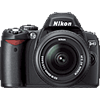 Specification of Konica Minolta DiMAGE Z6 rival: Nikon D40.