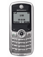 Specification of Sagem my200C rival: Motorola C123.