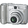 Specification of Pentax Optio E50 rival: Canon PowerShot A580.