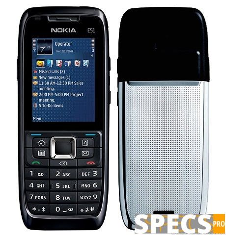 Nokia E51 camera-free